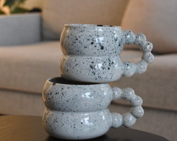 Handmade Pottery Bubble Mug: Speckled