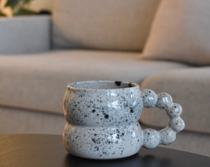 Handmade Pottery Bubble Mug: Speckled