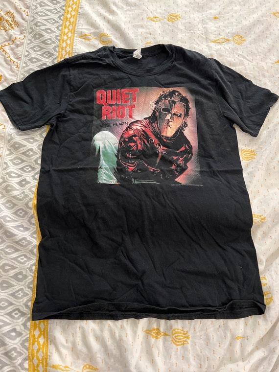 Quiet Riot tour t-shirt, vintage rare black white rag… - Gem