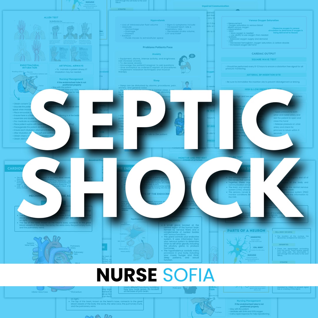 Sepsis and Septic Shock Cheat Sheet Nurse Study Note Guide Etsy Australia