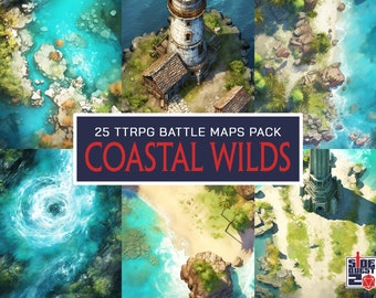 Coastal Wilds - TTRPG Fantasy Battle Maps for RPG, D&D, Pathfinder, Roll20, FoundryVTT, Fantasy Grounds, and Others!