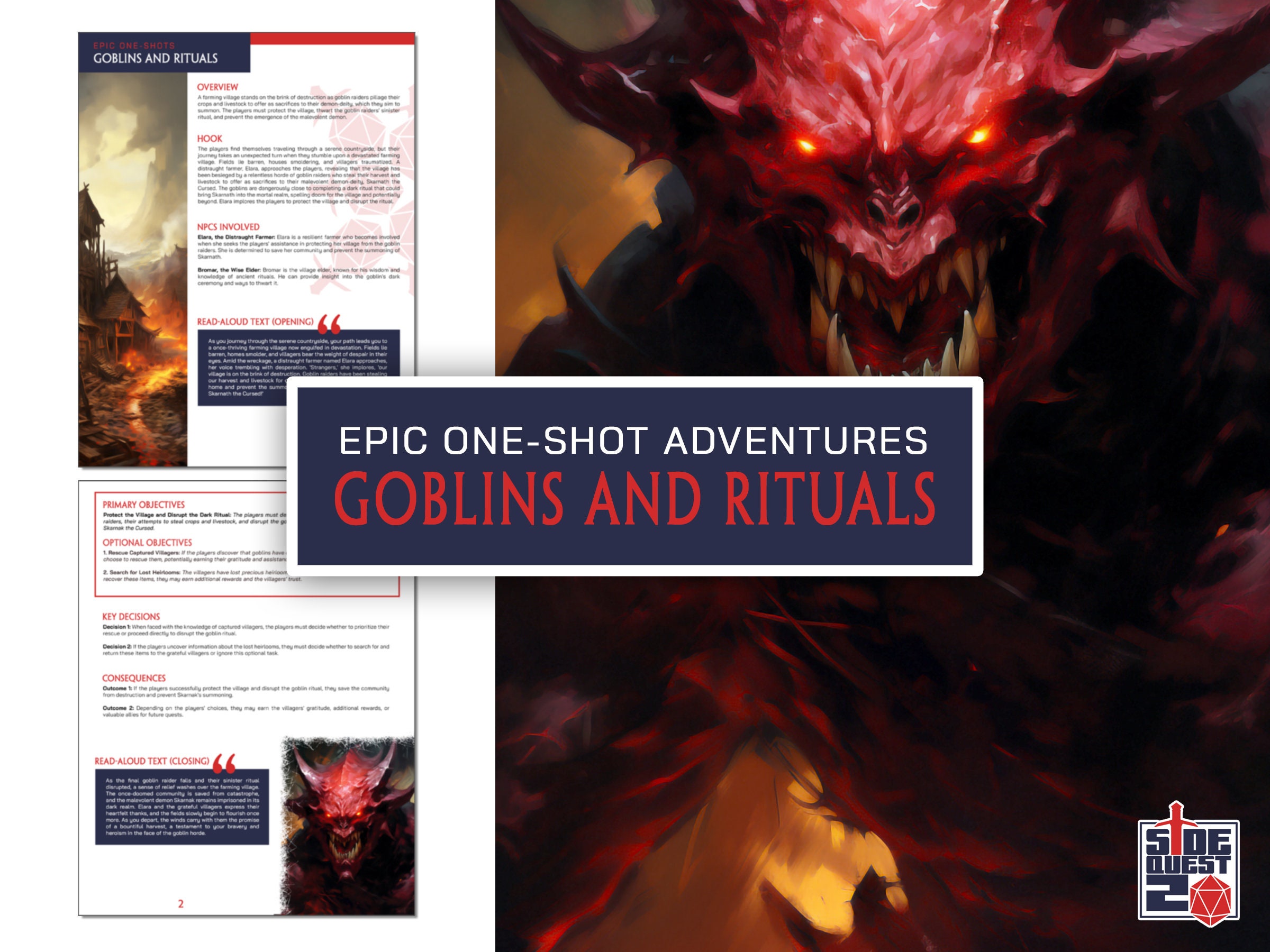 Goblins and Rituals Epic One-shot Adventure for Fantasy RPG, D&D ...