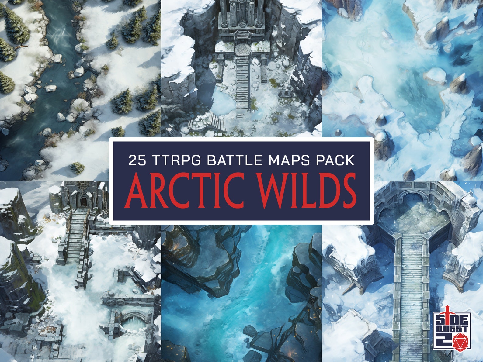 Rpg Arctic Races Arctic Wilds - TTRPG Fantasy Battle Maps for RPG, D&D, Pathfinder ...