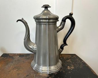 Antique 1820s Dixon & Son Pewter Teapot - Made in Sheffield England - Early 19th Century Pewter - English Decor