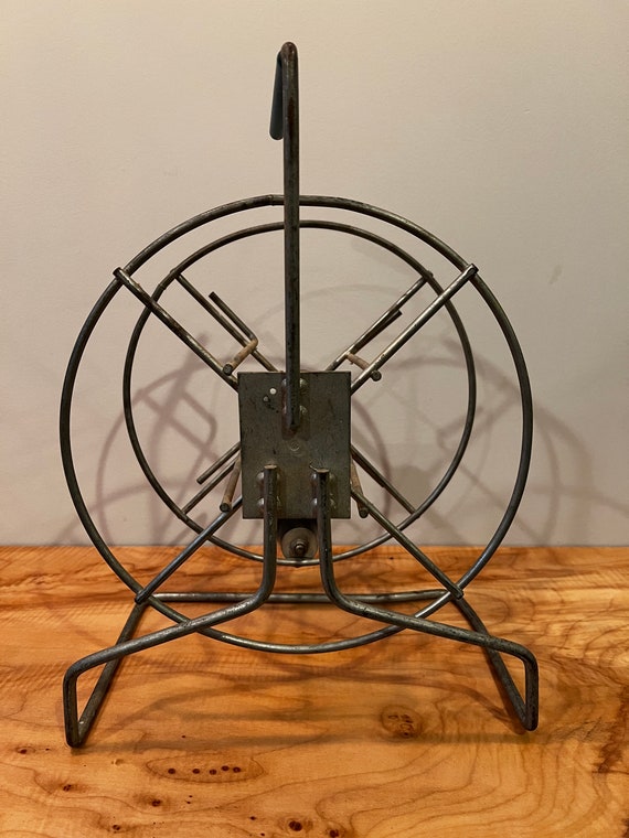 Vintage Industrial Wire Reel Stand 
