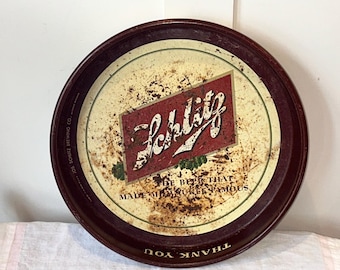 Vintage 1950s Schlitz Beer Tray - "The Beer That Made Milwaukee Famous" - Mid-Century Breweriana Barware | Bar Decor | 13” Metal Beer Tray
