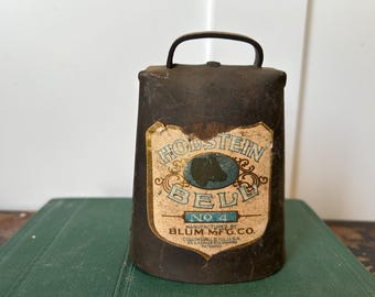 Vintage Blum Mfg. Co. No. 4 Holstein goat / Sheep Bell Collinsville, Illinois - Farmhouse Decor