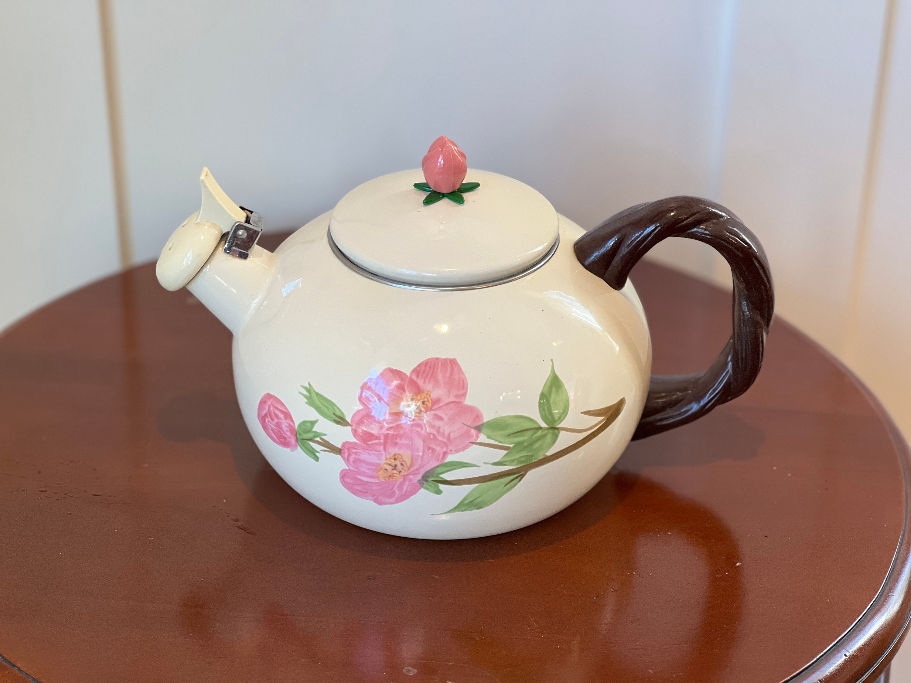 Vintage Franciscan Desert Rose Teapot or Kettle With Rose Lid Etsy