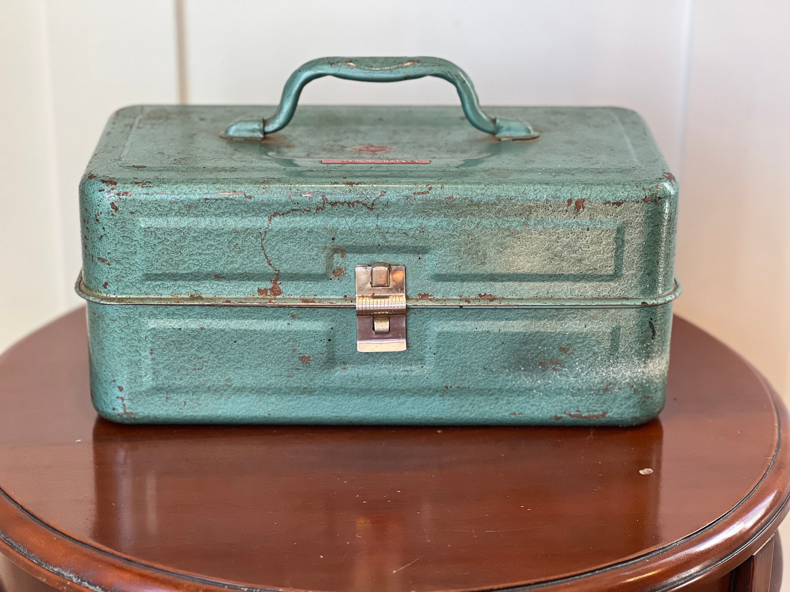 Vintage Aluminum Fly Fishing Leader Box Old Tin ２点 （ビンテージ