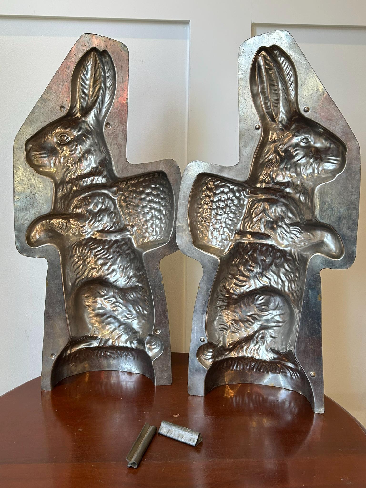 Moule à Chocolat Vintage – Lapin De Pâques – Métal – 5 Pinces – Cuisine