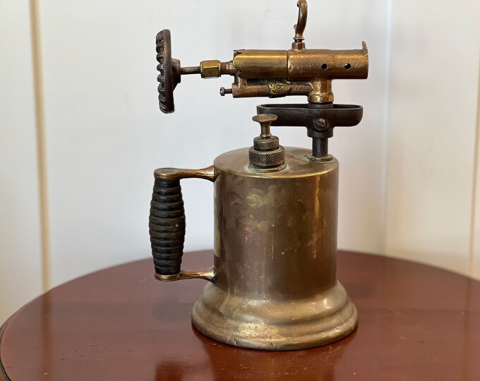 Vintage Brass Hand Held Blow Torch Industrial Decor Etsy