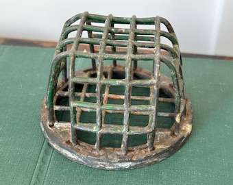 Vintage Green Metal Flower Holder or Floral Frog by Dazey Manufacturing - Farmhouse Decor