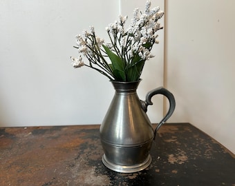 Antique A.E.W. Thomas Williams Pewter Haystack Measuring Jug | Hallmarked English Pewter Measure | Rustic English Cottage Decor | Bar decor