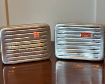 Vintage Pair of MARKILL Aluminum Sandwich Food Lunch Box Containers Made in Western Germany