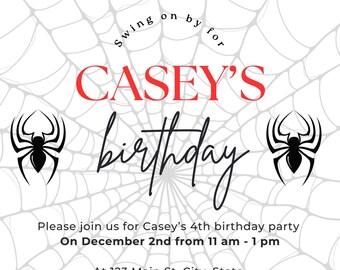 Spidey and Friends Birthday Invitation