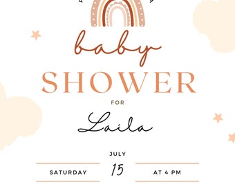 Baby shower uitnodiging - digitaal