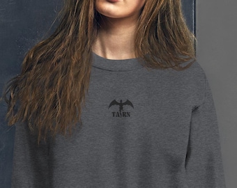 Sudadera Tairn Fourth Wing - Gris y Dorado