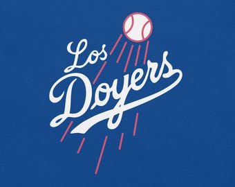 Los Doyers Stacked - T-shirt uniseks