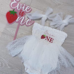One Berry Sweet Birthday Dress, Birthday Red Strawberries