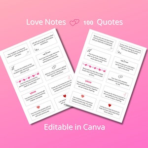 Bearbeitbare Lunch Box Liebesnotizen zum Ausdrucken, Valentinstag, Jahrestag Geschenk für: Ihn, Sie, Frau, Ehemann, Freund, Freundin. PDF 8.5x11"