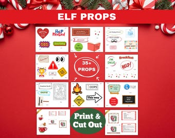Printable Elf Props, Fun with the Elf, Staging Suggestions, 6 7 Elf Sign