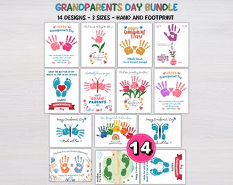 Kit artistico con impronte di mani per la Festa dei Nonni, lavoretto con impronte di mani, attività prescolare, impronte di mani per bambini piccoli, ricordo per i nonni, regalo fai da te per i nonni