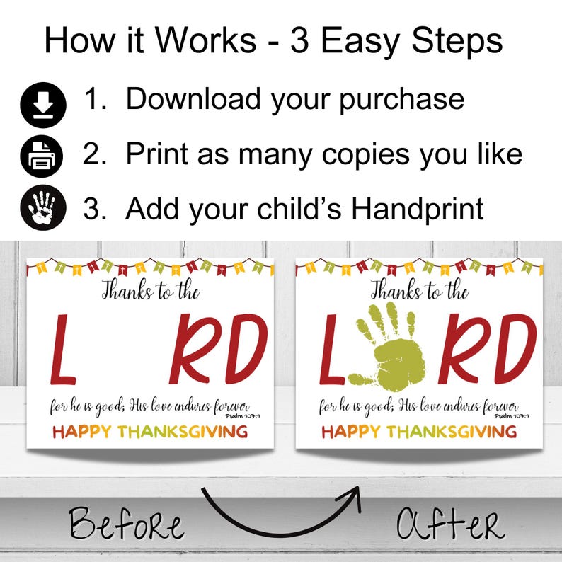 Christian Thanksgiving Handprint Craft, Thanks to the Lord Handprint ...