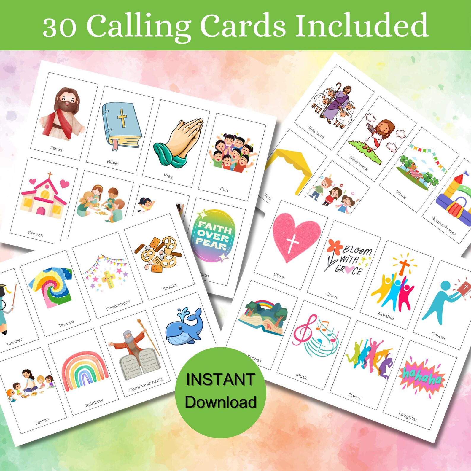 VBS Bingo Game, 50 Printable Bingo Cards, Vacation Bible School BINGO ...