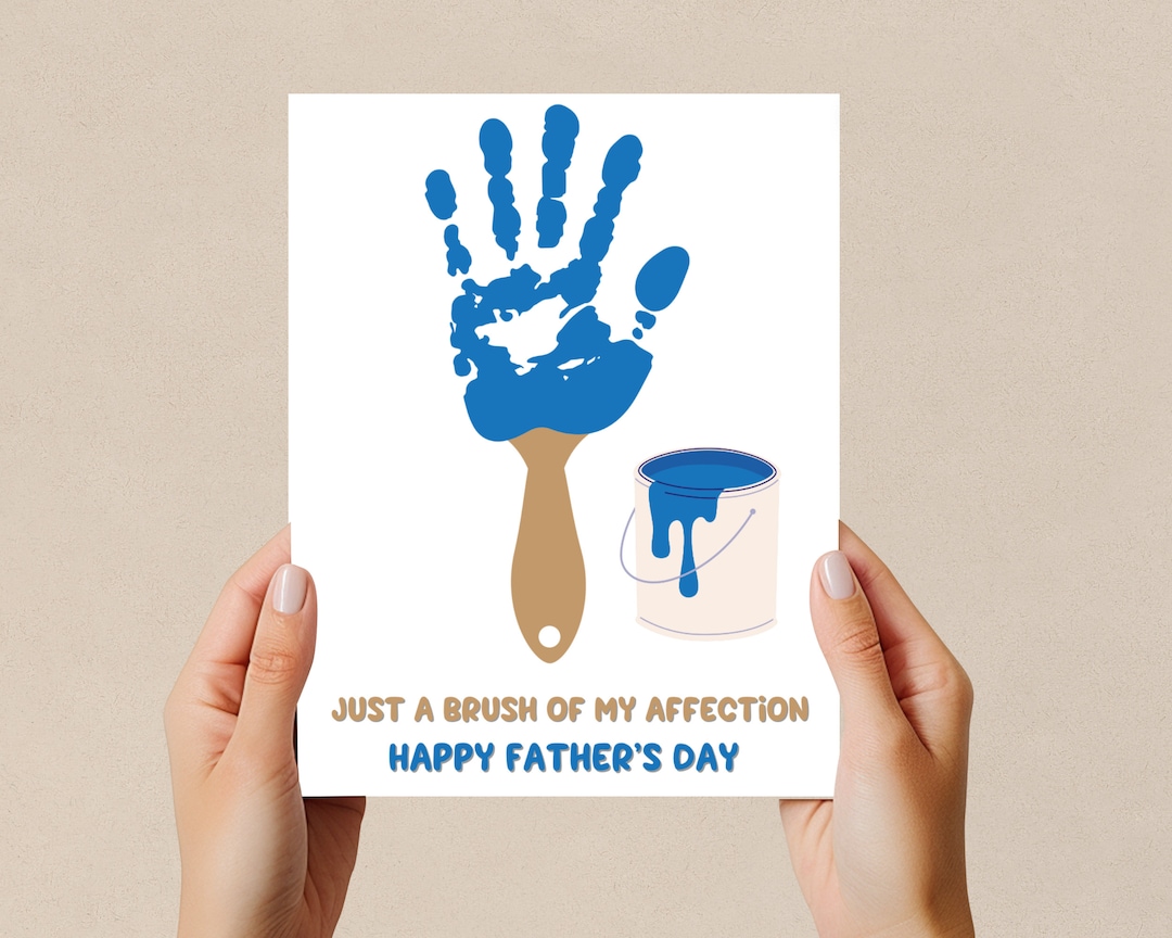 Father's Day Handprint Craft, Preschool Kids Baby Toddler Activity ...
