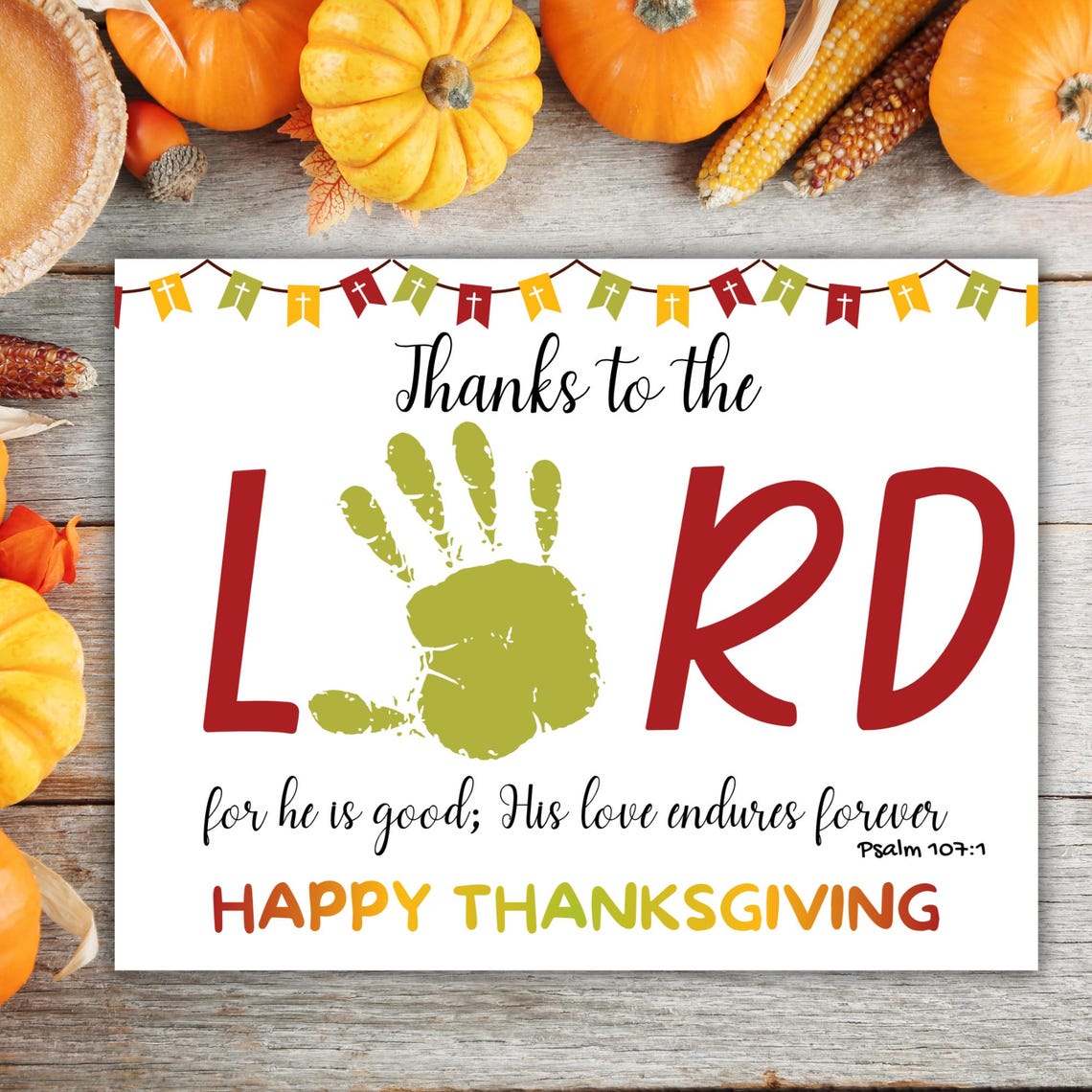 Christian Thanksgiving Handprint Craft, Thanks to the Lord Handprint ...