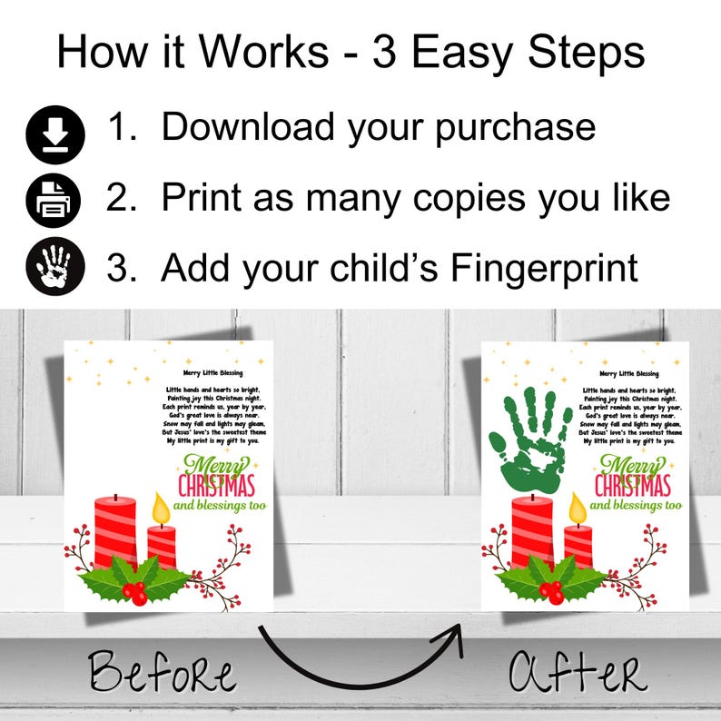 Christmas Poem Handprint Craft, Christmas Handprint Art, Sunday School ...