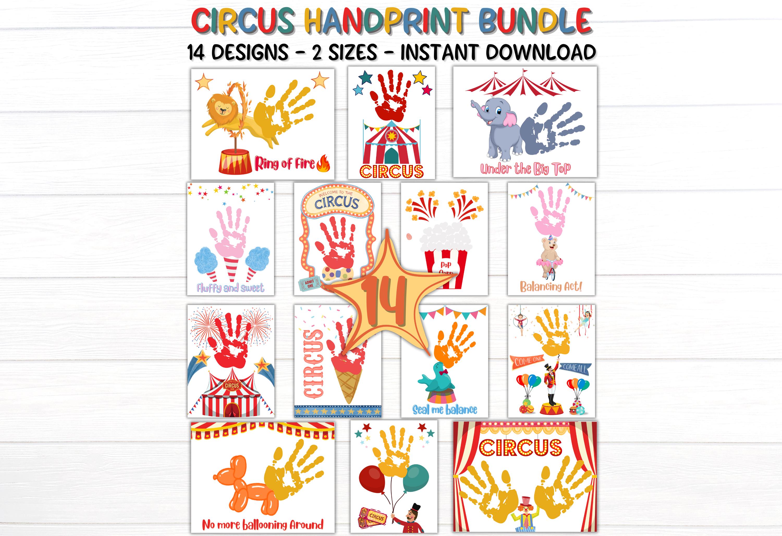 Circus Handprint Craft, Handprint Art for Toddlers, Preschool Craft…