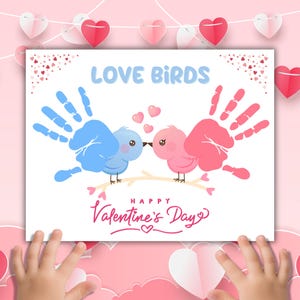 Valentines Day Handprint Craft, Valentines Day Handprint Art, Handprint ...