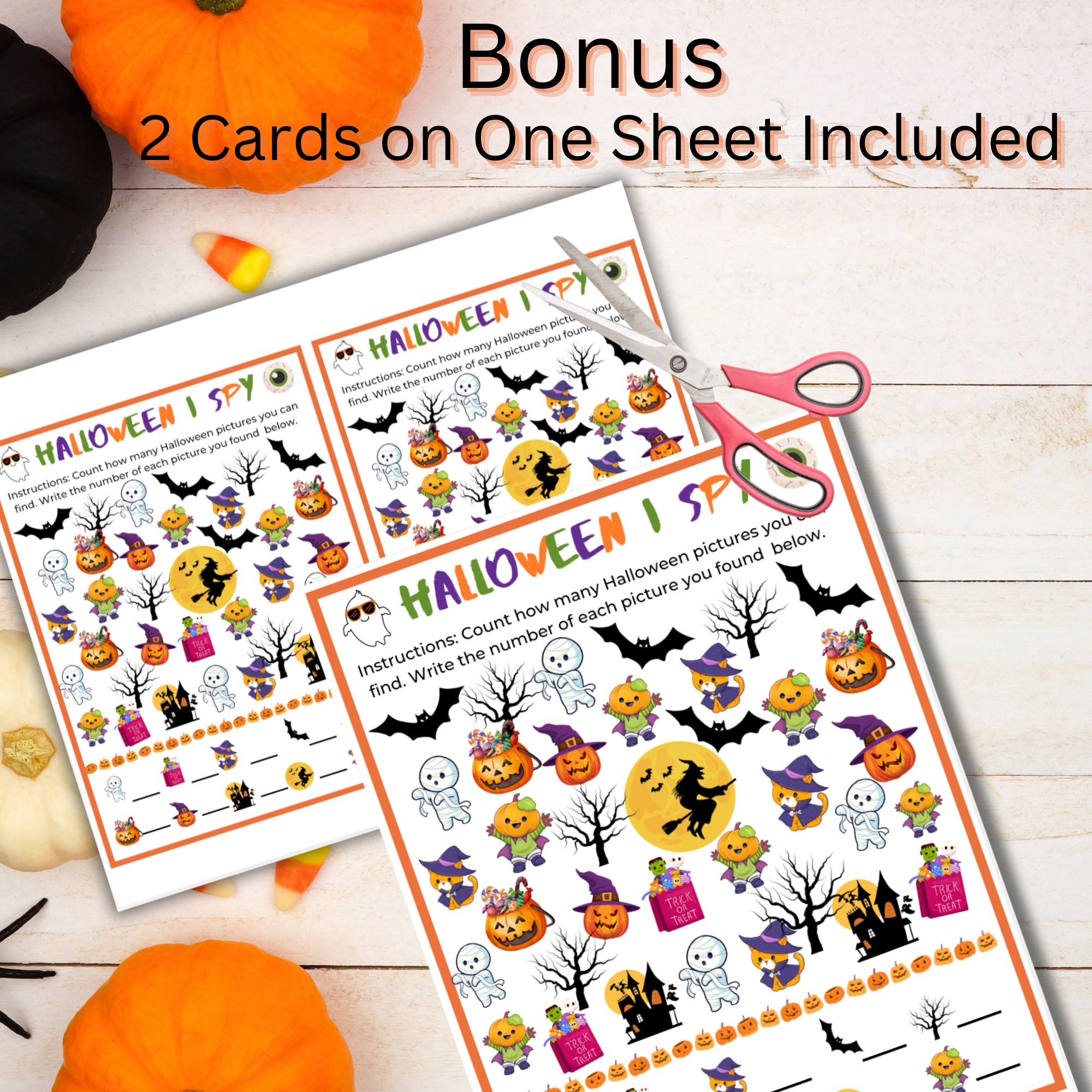 Halloween I Spy, Halloween Printable Game for Kids and Adults, Fall ...