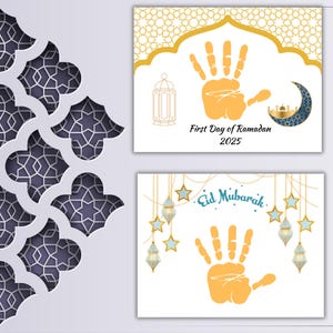 Ramadan Handprint Bundle, Ramadan Mubarak Handprint Craft, Preschool ...