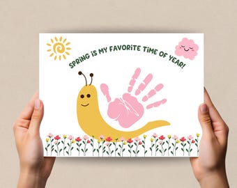 Spring Handprint Craft, Spring Handprint Art, Handprint Activity, Baby and Toddler Handprint, Homeschool Activity, Preschool Craft