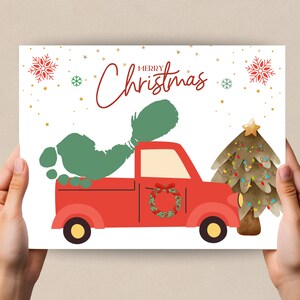 Christmas Footprint Craft, Footprint Art, Christmas Handprint Art Christmas Keepsake, Preschool Activity Toddler Baby Activity Daycare Craft