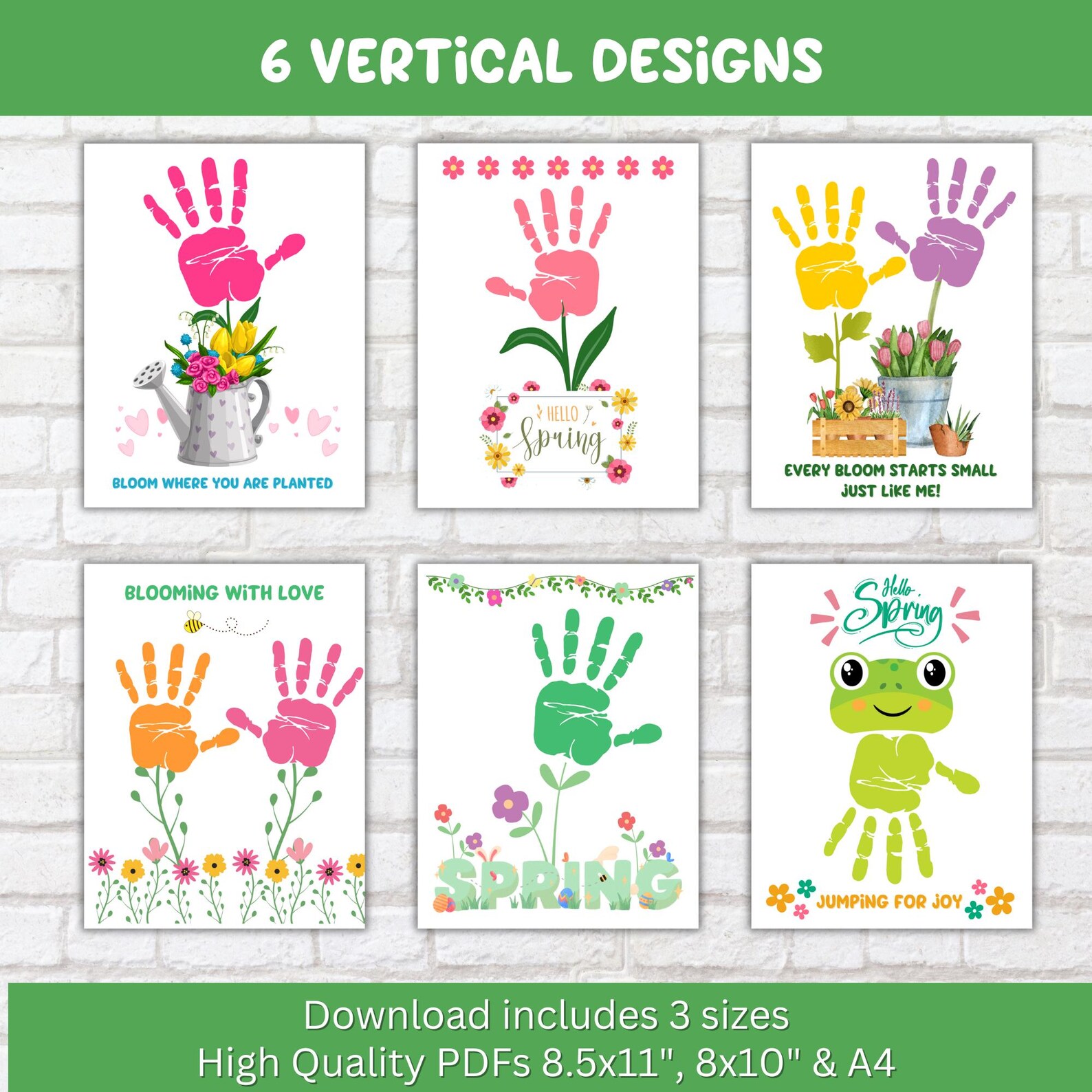 Spring Handprint Craft, Spring Handprint Art, Printable Activity Babies ...