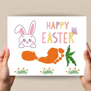 Easter Handprint Art, Footprint Craft, Easter Keepsake, Toddler Handprint, Easter Easy Handprint Gift Daycare Activity, Preschool Activity
