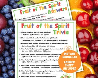Gioco a quiz sui frutti dello Spirito, giochi biblici per la scuola domenicale, attività per gruppi giovanili, gioco per il ministero femminile, studio biblico sulla Lettera ai Galati