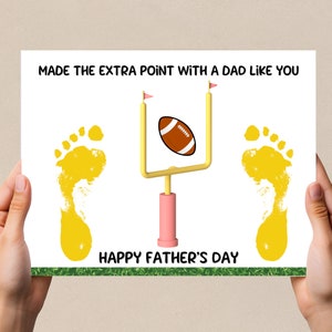 Father&#39;s Day Footprint Craft, Preschool Kids Baby Toddler activity, Footprint Art Keepsake , DIY Father&#39;s Day Gift, fun preschool activity