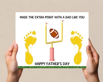 Father's Day Footprint Craft, Preschool Kids Baby Toddler activity, Footprint Art Keepsake , DIY Father's Day Gift, fun preschool activity