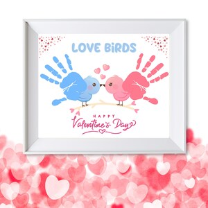 Valentines Day Handprint Art, Valentines Day Handprint Craft, Printable ...