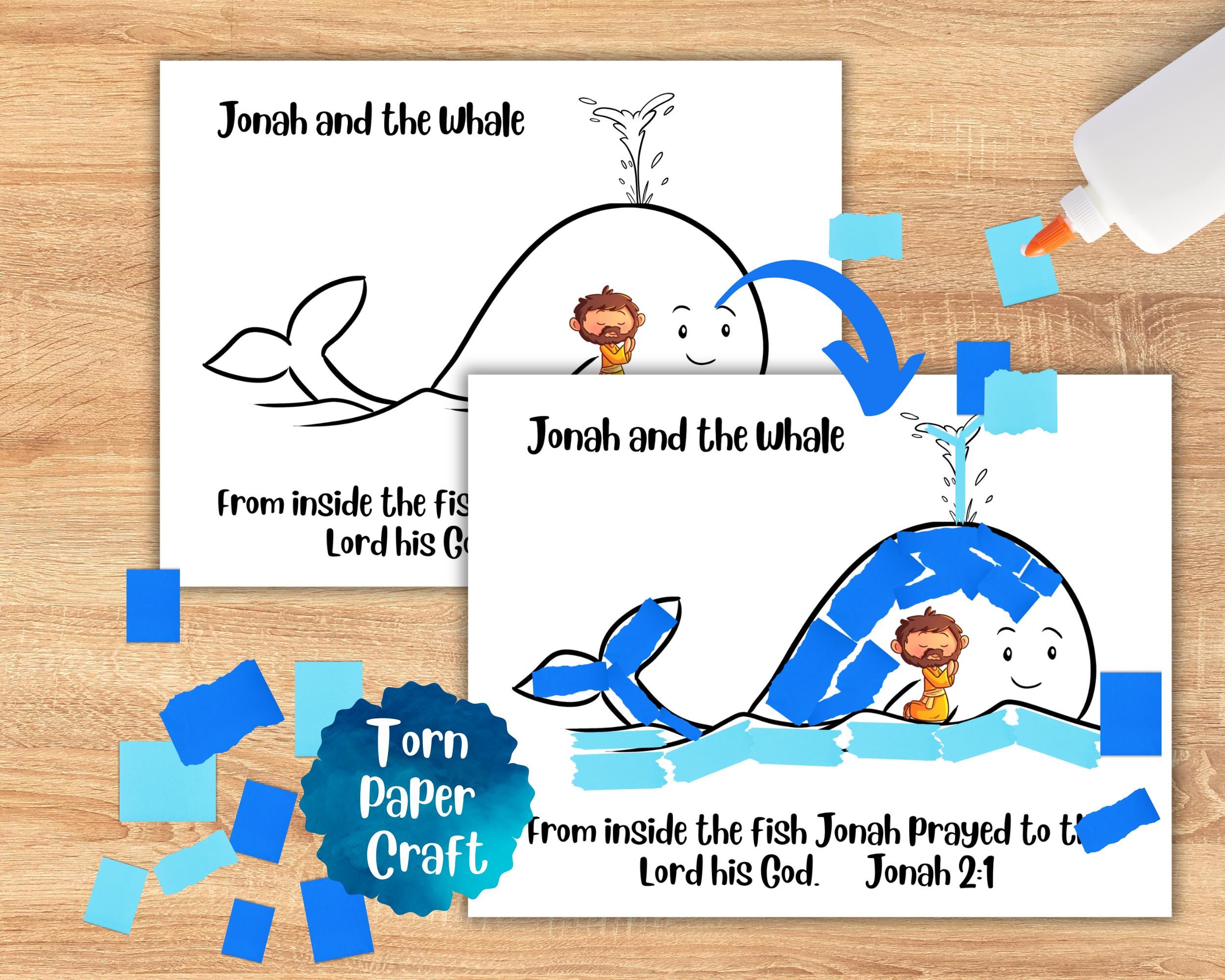 Torn Paper Art, Sunday School Craft, Christian Preschool Activity,…