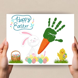 Easter Handprint Craft, Handprint Art, Easter Keepsake, Baby Handprint, Easter Easy Handprint Gift, Preschool Activity, Toddler Activity