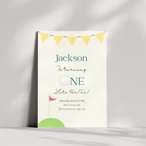 Hole in ONE Birthday Invitation Editable