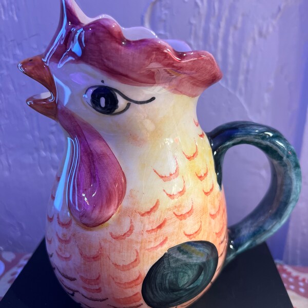 Rooster Pitcher Etsy Rooster Pitcher Etsy