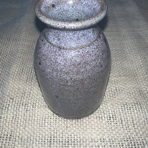 Vintage Artist Signed Studio Art Pottery Blue and Tan Vase