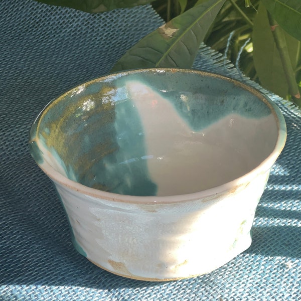 Boho Pottery Bowl Handmade Hand Thrown Hand Painted