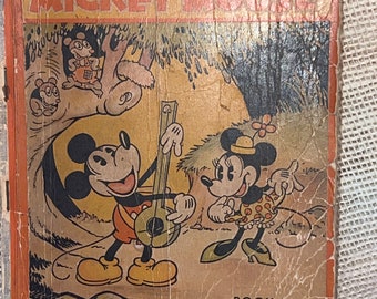 1931 The Adventures of Mickey Mouse: Book 1, Rar1931 Vintage 1st Edition Illustrated Children&#39;s Book